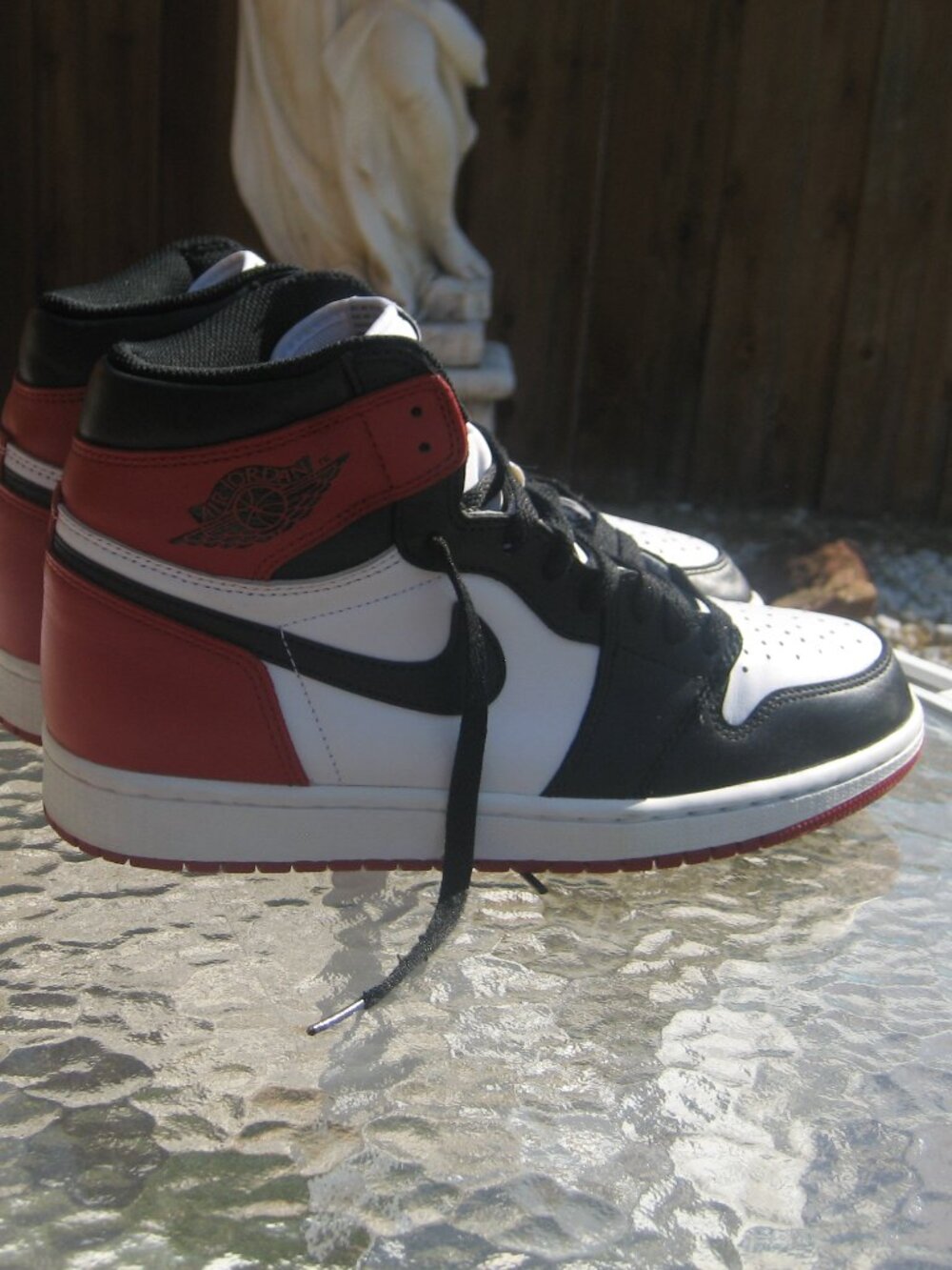 Men's Nike Air Jordan 1 High Retro OG Black Toe 2016 Size 9.5 Retro 555088-125